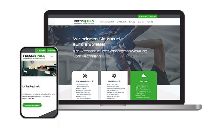 Website Frese und Puls - Karosserie- und Unfalltechnik