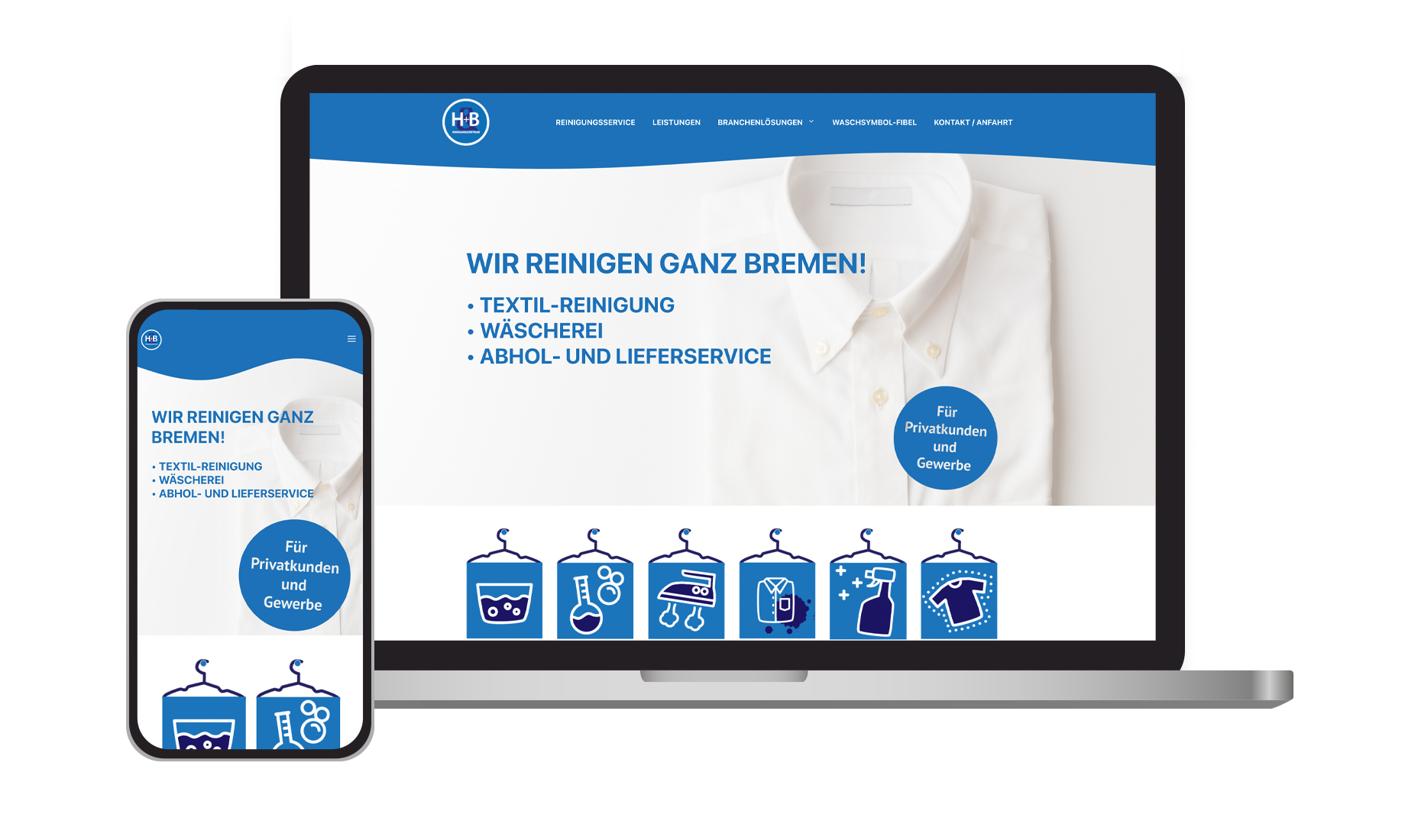 Website H&B Reinigungszentrum - Bremen