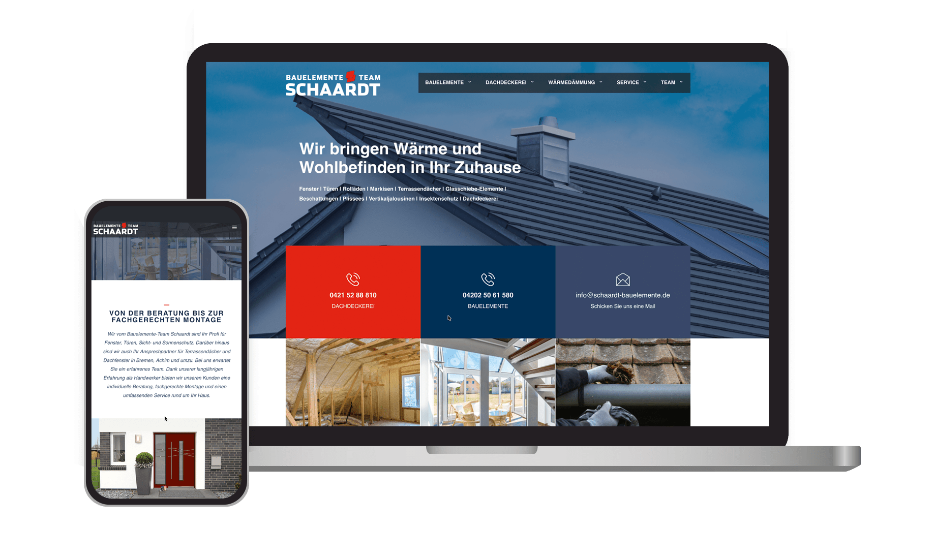Website Schaardt Bauelemente - Bremen